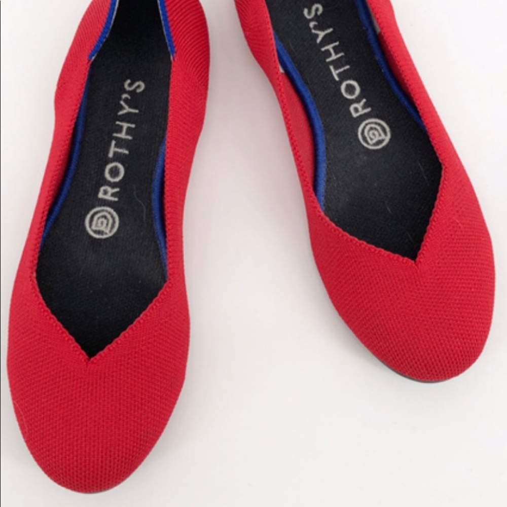 Rothy’s round toe cherry red flats